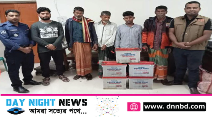 হবিগঞ্জ থেকে ১টি টমটম ও ৫টি ব্যাটারী সহ ৫ জন চুর আটক।