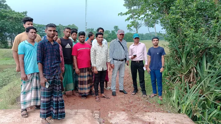 বিশ্বনাথে,  ফাটলধরা কালভার্ট,  পরিদর্শনে প্রকৌশল,  কর্মকর্তা