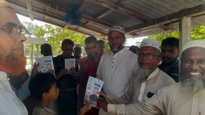 জয়পুরহাট-২ আসনে জামায়াতে ইসলামীর এমপি প্রার্থী সবুজের গণসংযোগ