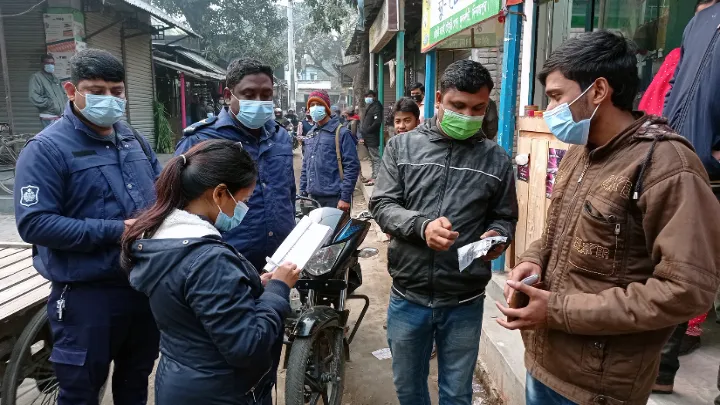 মাস্ক পরা নিশ্চিতে অভিযান চালালেন এসিল্যান্ড শামিমা আক্তার জাহান